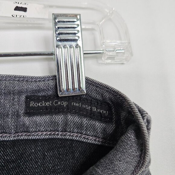 CITIZENS OF HUMANITY Rocket Crop Mid Rise Skinny Jeans GRAY BLACK size 28 Chic - Picture 6 of 10